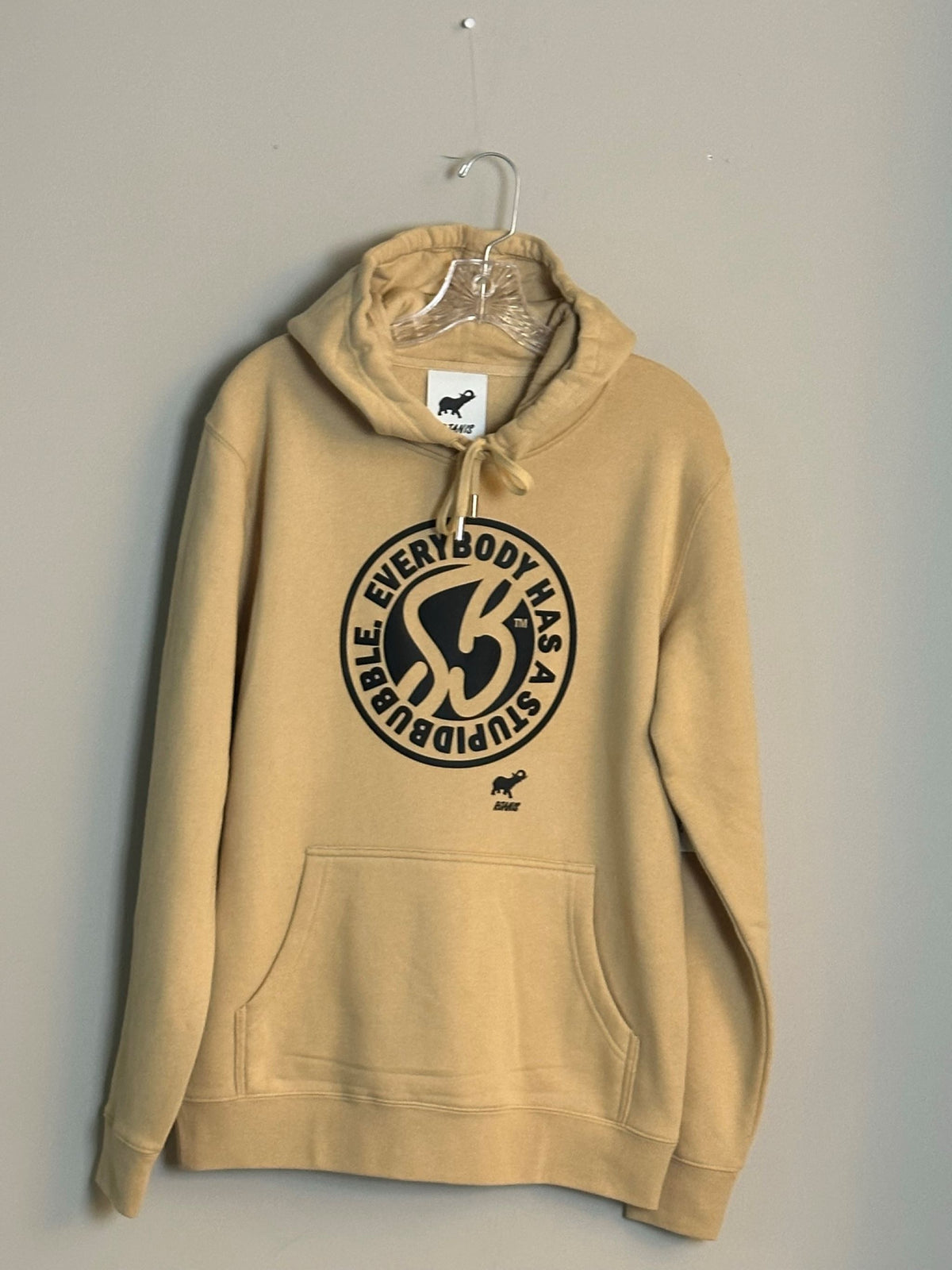 STUPIDBUBBLE HOODIE (CAMEL/Black/white MEN)