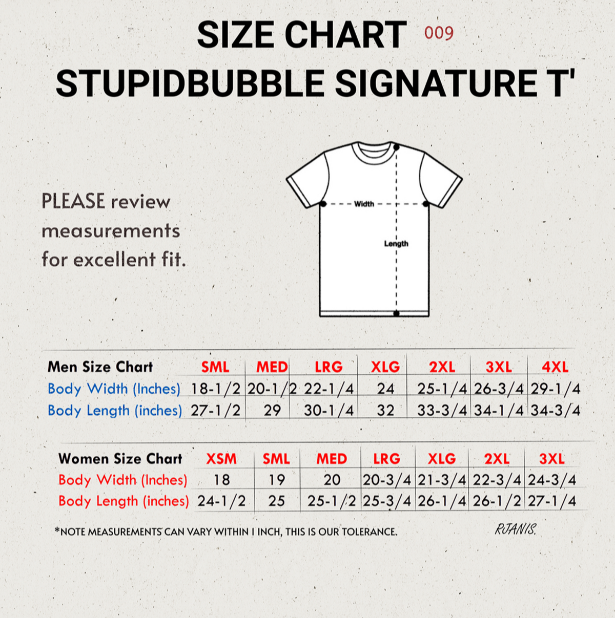 "Stupidbubble" Signature T' (Men/Women)