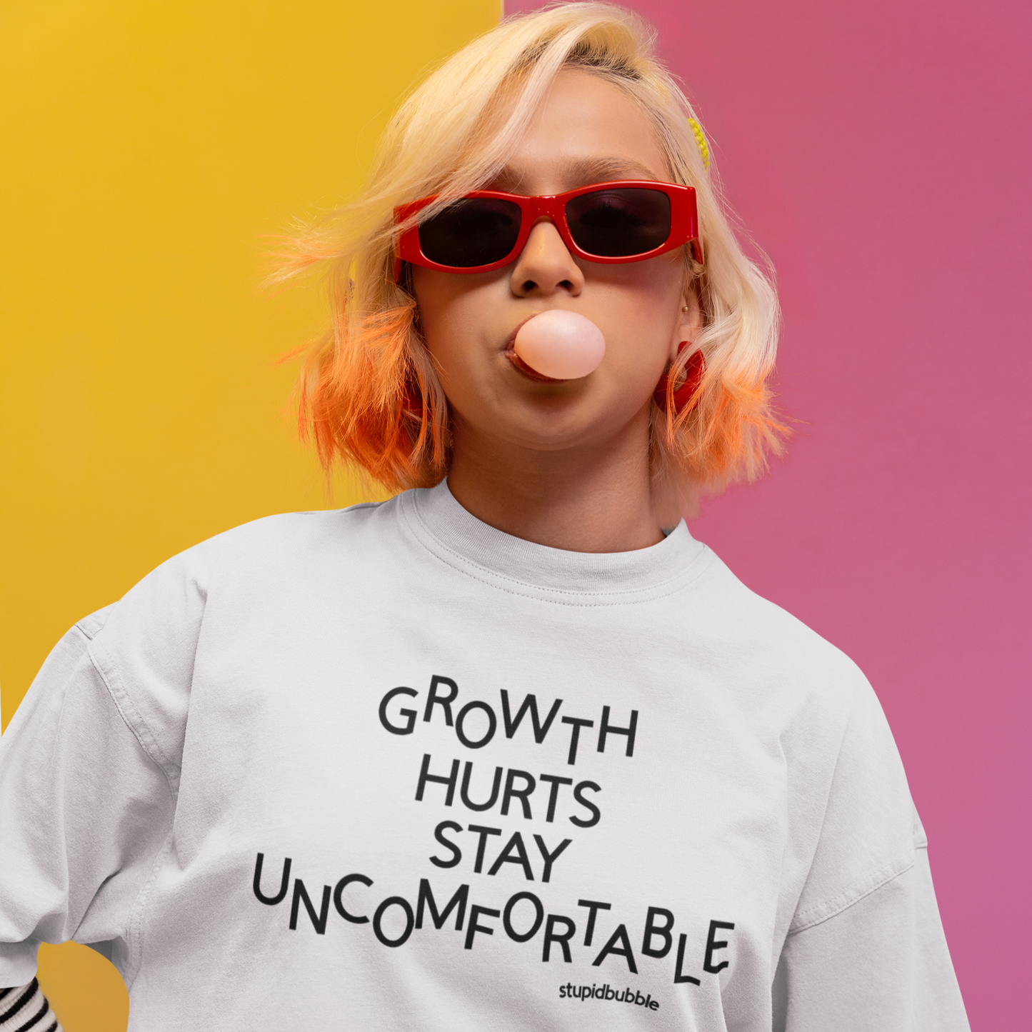 "Growth Hurts. Stay Uncomfortable." T-Shirt – Wear the Truth.